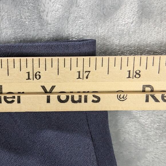 August Silk Skirt Womens 12 Asymmetrical Tiers Ruffles Blue Polyester Short - Picture 7 of 10